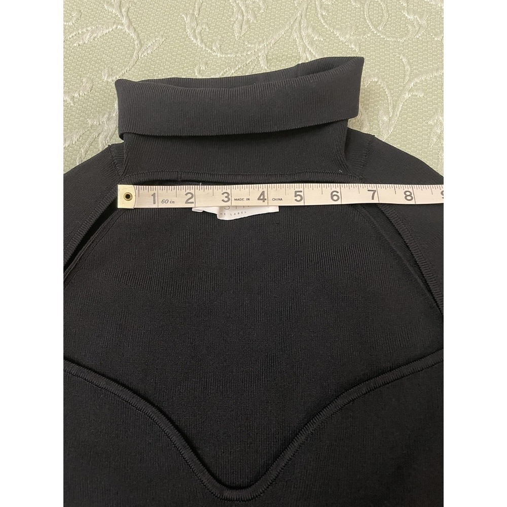 ASTR The Label Sweater Womens Medium Black Cutout Turtleneck Long Sleeve AT17392 - Picture 13 of 16